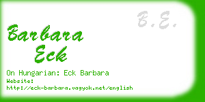 barbara eck business card